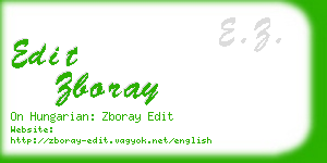 edit zboray business card